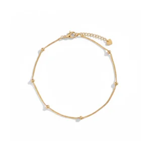 bransoletka damska z kuleczkami srebro 925 pozłacane