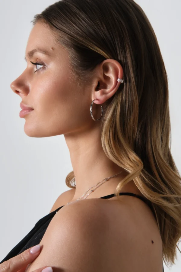 kolczyki koła z fakturowaną powierzchnią kolczyki koła z fakturowaną powierzchnią