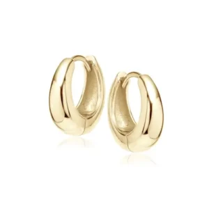 eleganckie Kolczyki kółeczka pozłacane rozszerzane