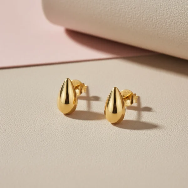 kolczyki kropelki srebro 925 pozłacane subtelne i kobiece kolczyki kropelki pozłacane subtelne i kobiece lukier jewellery modny wzór