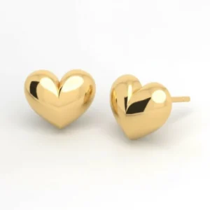 kolczyki serduszka na sztyft srebro 925 pozłacane romantyczne na prezent