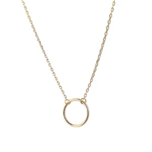 Naszyjnik Choker z Kółkiem – Pozłacane Srebro 925 | Lukier