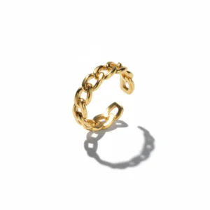 pierścionek pancerka otwarty regulowany pozłacany srebro 925