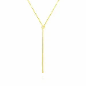 naszyjnik ze słupkiem pozłacany