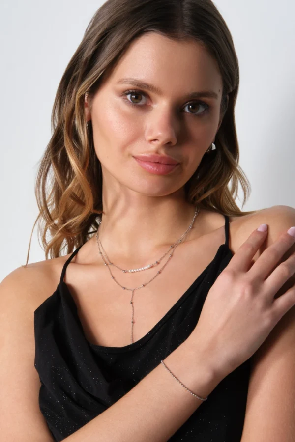 srebrna bransoletka i set naszyjnikow srebrna bransoletka i set naszyjnikow