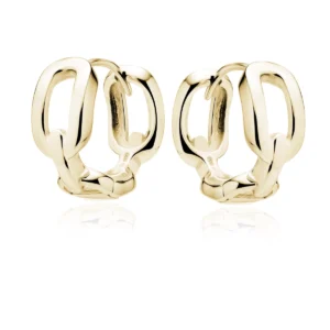 Eleganckie kolczyki koła ogniwa pozłacane Lukier jewellery. Modne i stylowe kolczyki idealne na prezent