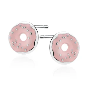 Kolczyki Donut ze srebra 925 Lukier jewellery, Kolczyki pączki, słodki detal