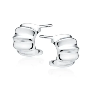 Kolczyki falujące srebrne 925 – elegancka i nowoczesna biżuteria damska Lukier Jewellery