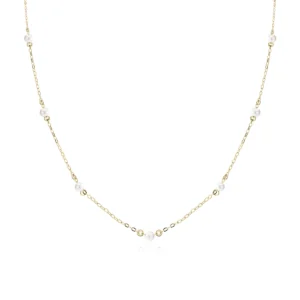 Naszyjnik choker z perłami pozłacany srebro 925 Lukier jewellery. Modna i kobieca biżuteria