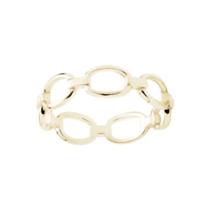 Pierścionek ogniwa pozłacany _ Srebro 925 Lukier jewellery. Modny i elegancki pierścionek na prezent