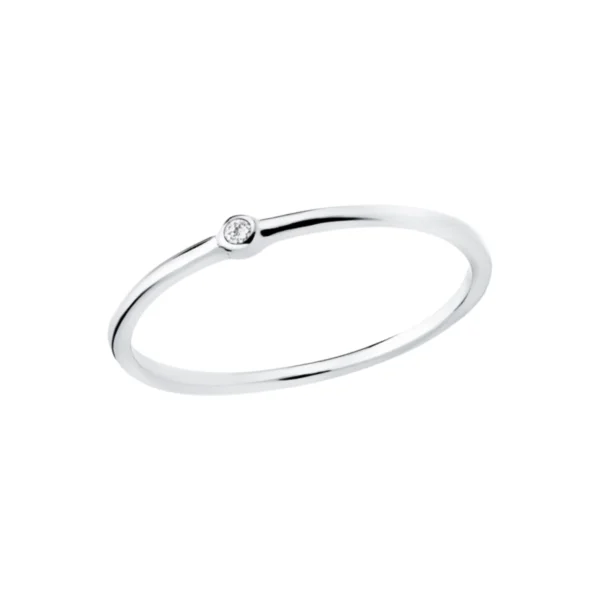 Pierścionek z cyrkonią srebro 925 minimalistyczny Lukier jewellery. Delikatny i stylowy na każdą okazję