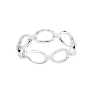 Srebrny pierścionek z łańcucha Lukier jewellery, Srebro 925 rodowane, modny i elegancki, idealny na prezent