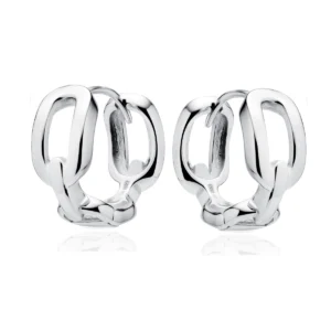 Eleganckie kolczyki koła ogniwa srebro 925 Lukier jewellery. Modne i stylowe na każdą okazję