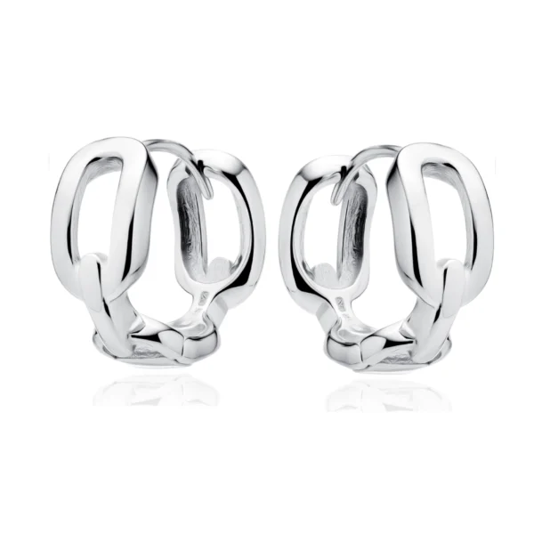 Eleganckie kolczyki koła ogniwa srebro 925 Lukier jewellery. Modne i stylowe na każdą okazję