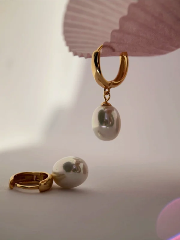 kolczyki koła z perłami lukier kolczyki koła z perłami lukier jewellery, piękne eleganckie i klasyczne