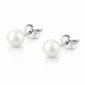 Srebrne kolczyki z perłą 6 mm na sztyft Lukier Jewellery