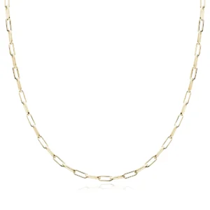 Pozłacany łańcuszek Rolo ze srebra próby 925 o długości 55 cm z ozdobnymi ogniwami Lukier jewellery