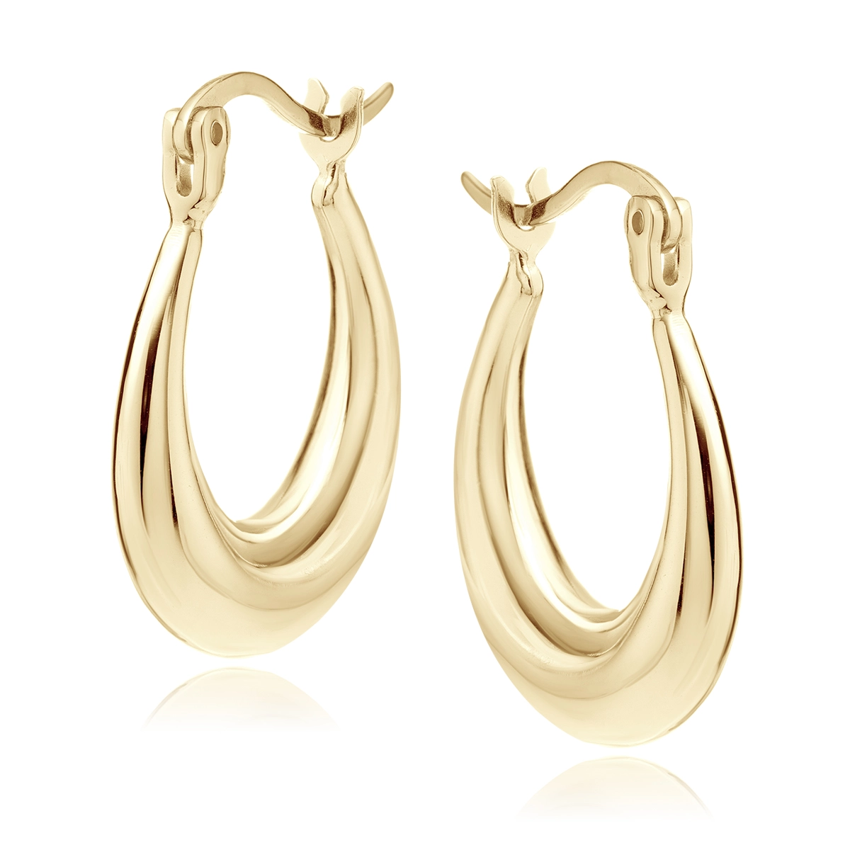Kolczyki Koła Łezki Srebro 925 Pozłacane na białym tle lukier jewellery modne i eleganckie